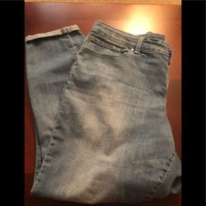 Jessica Simpson forever rolled skinny jeans.